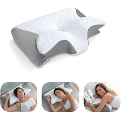 Ergonomic Memory Foam Neck Pillow for Pain Relief