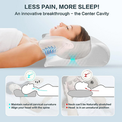 Ergonomic Memory Foam Neck Pillow for Pain Relief